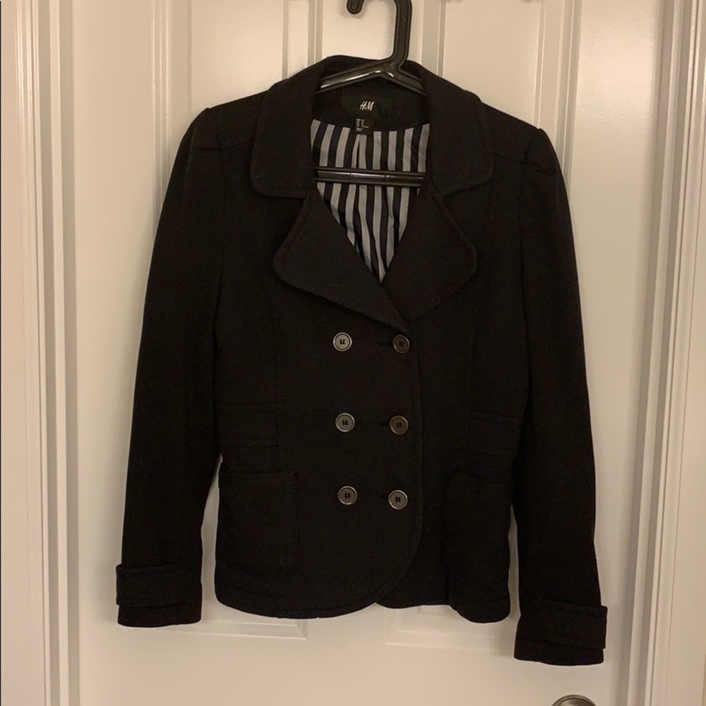 Black peacoat